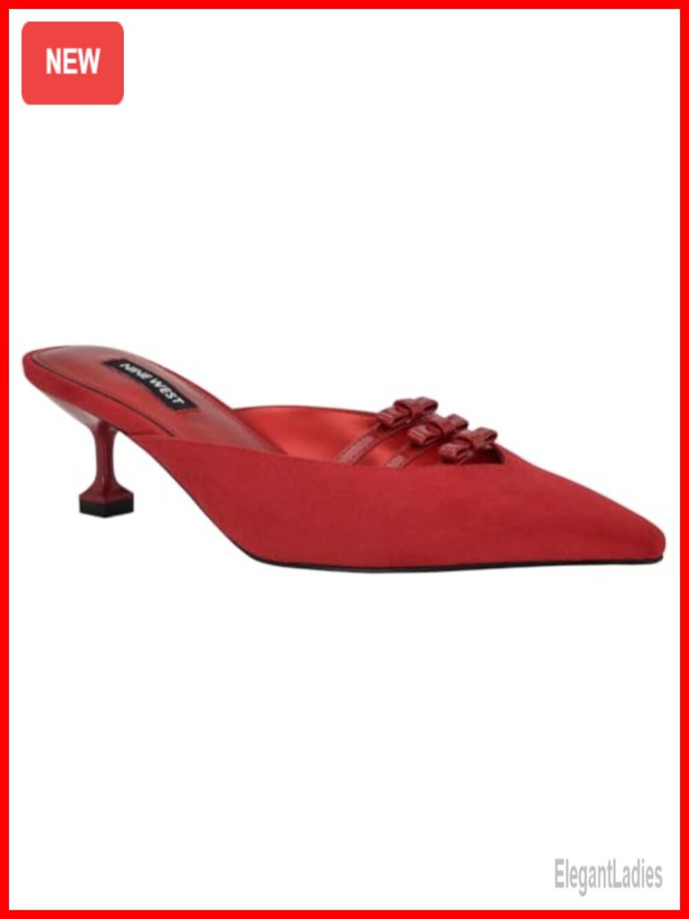 Nine West Weeka Pointed Toe Kitten Heel Slip-On Pumps